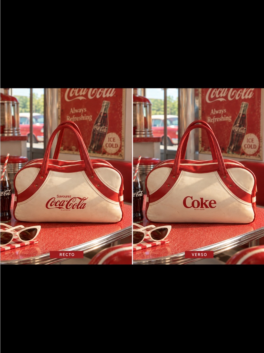 Vintage! Coca-Cola/Coke retro duffel travel bag!